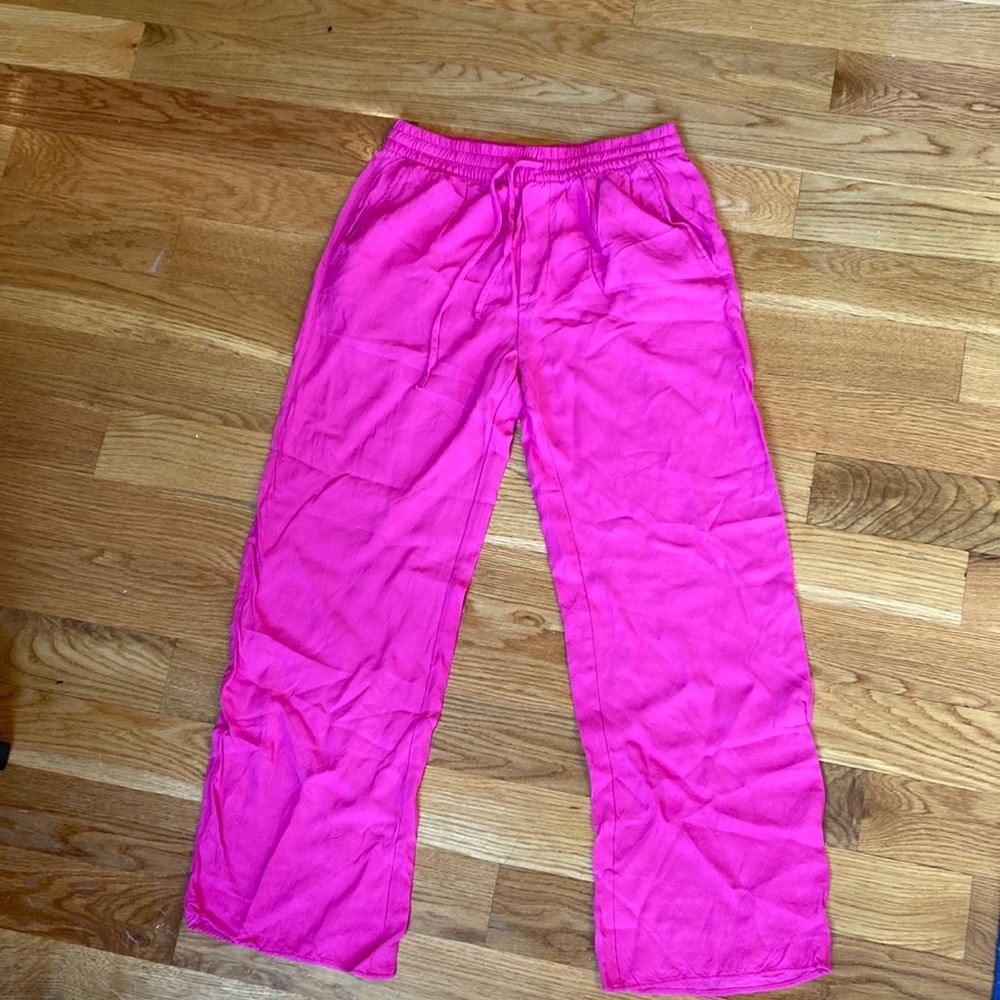 Hot pink zara pants